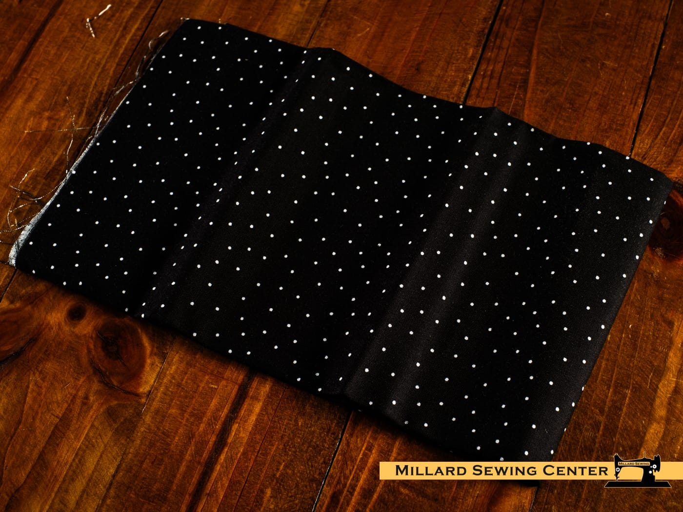 Cotton Fabric, 44″/45″ Wide Kimberbell Basics in Black Tiny Dots by Maywood Studio