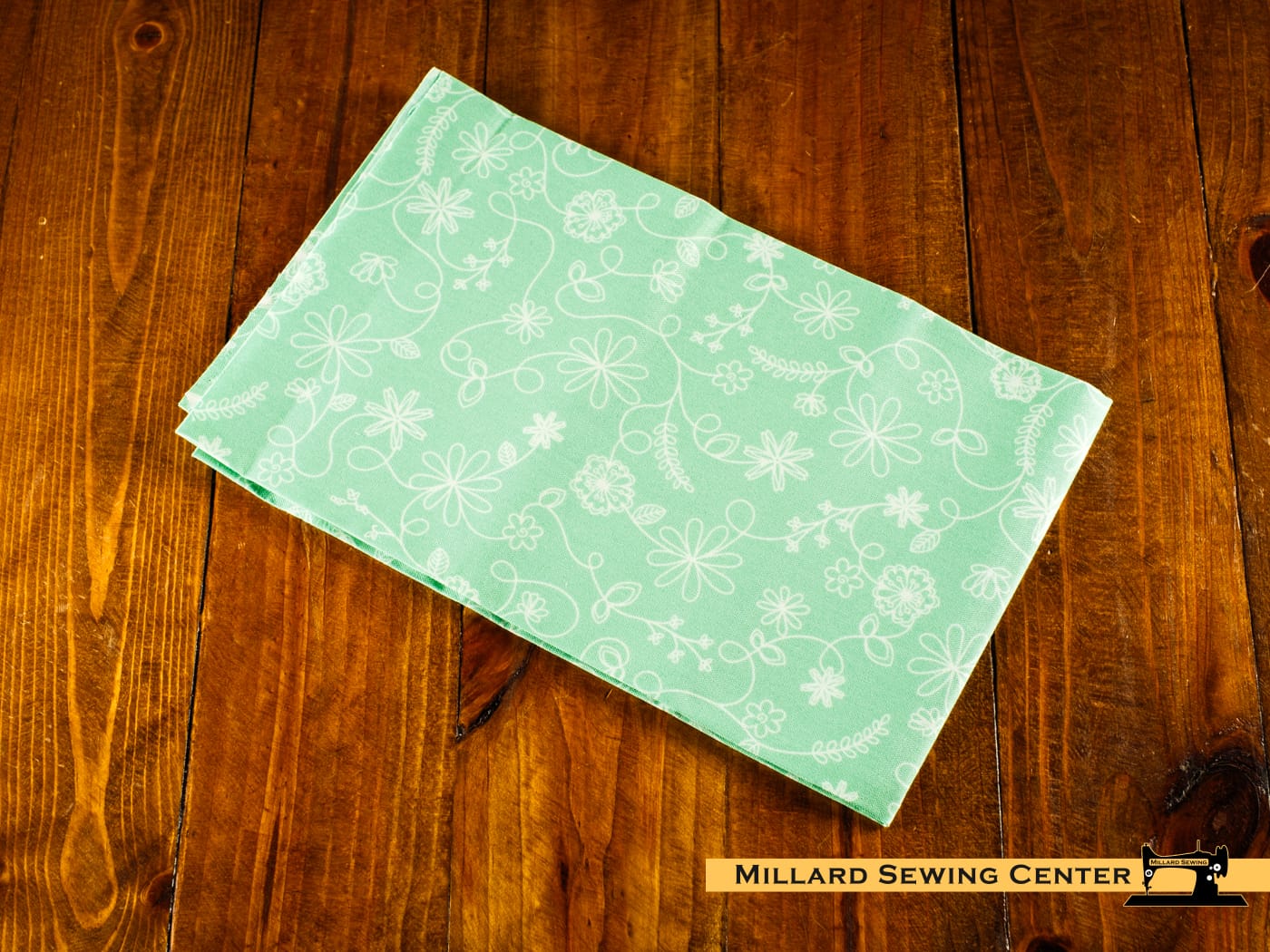 Cotton Fabric, 44″/45″ Wide Kimberbell Basics in Aqua Swirl Floral by Maywood Studio