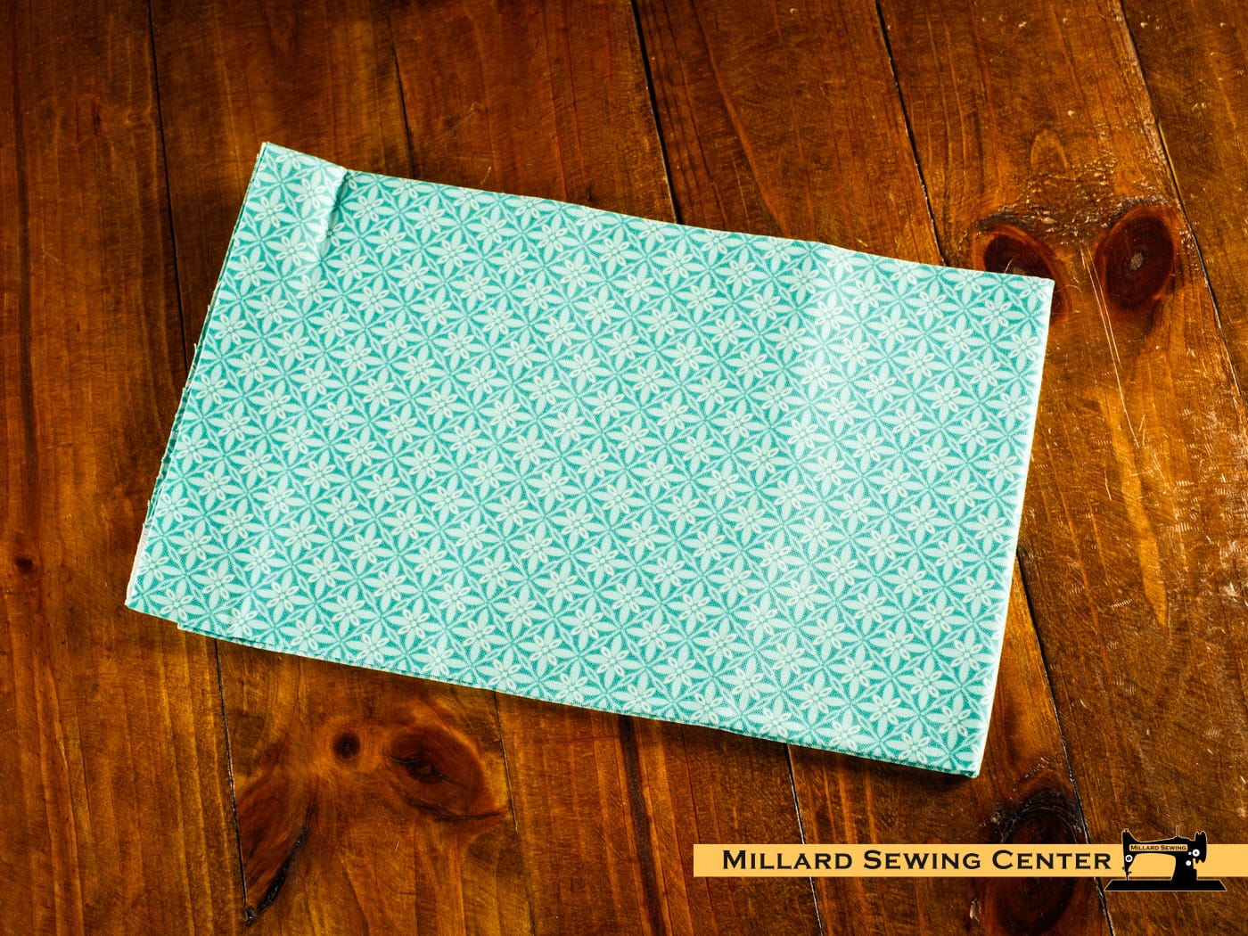 Cotton Fabric, 44″/45″ Wide Kimberbell Basics in Aqua Tufted by Maywood Studio