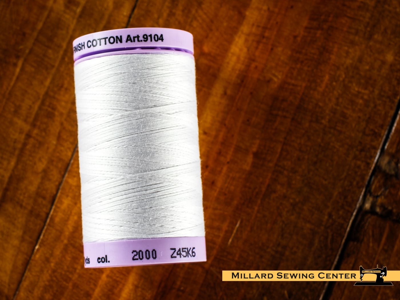 Silk Finish 50wt Mercerized Cotton Sewing Thread in 2000 White by Mettler