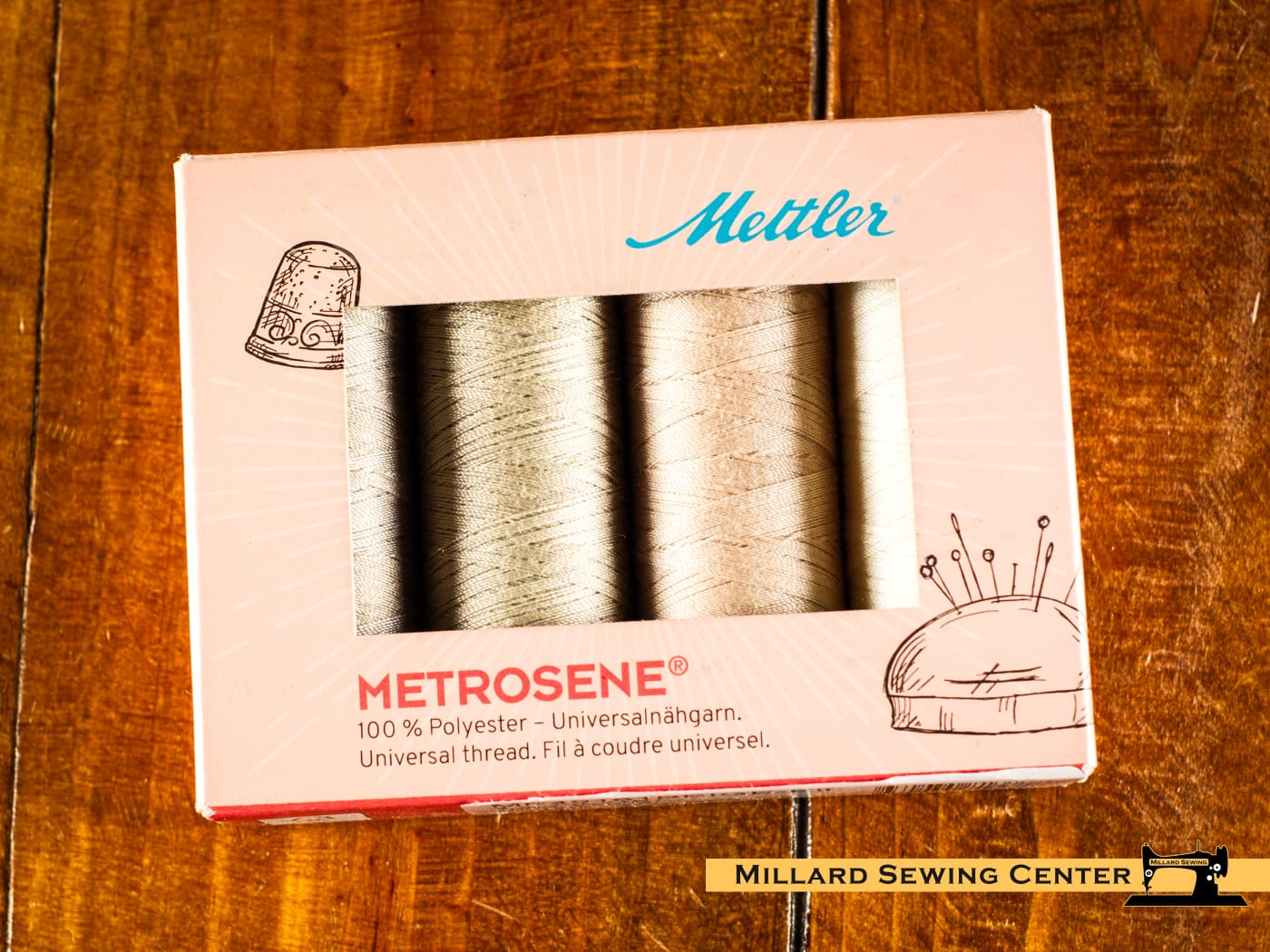 Metrosene 4 Spool Polyester Thread Kit in Beige by Mettler