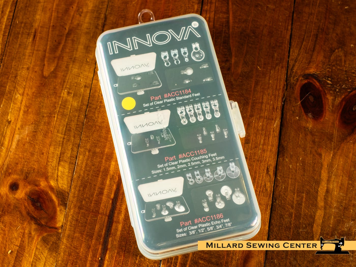 Clear Plastic Standard Feet Set for Innova Long Arm Sewing Machine - Image 2