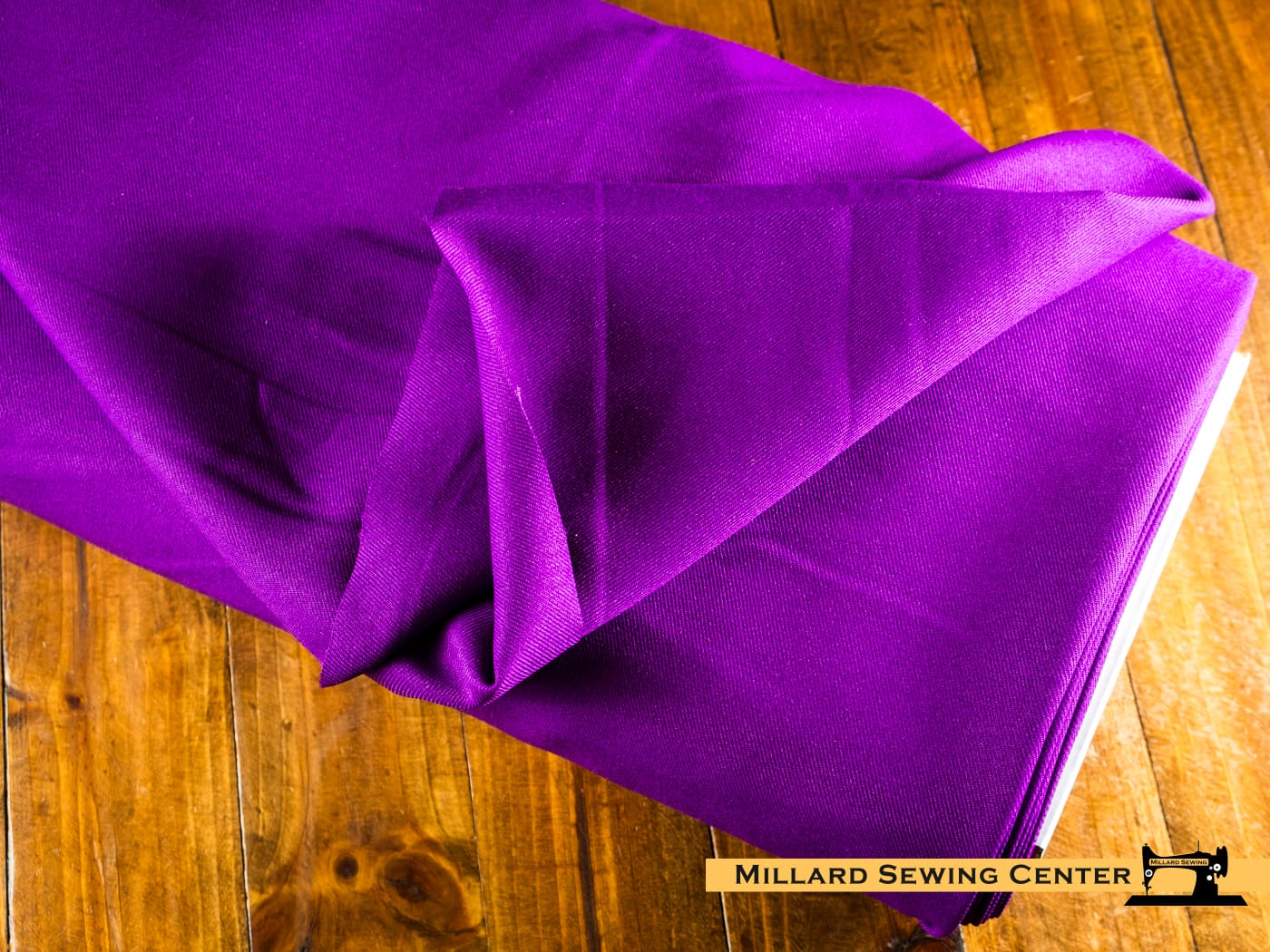 Polyester Fabric, 60″ Wide Grandstand Gabardine in Dark Purple by EESCO