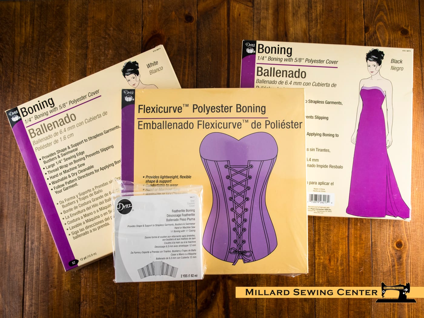1/4" Boning with 5/8" Polyester Cover, Available in White and Black by Dritz - Image 3