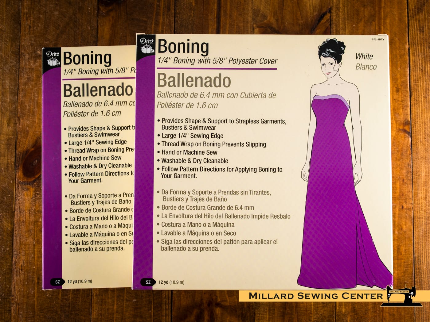 1/4" Boning with 5/8" Polyester Cover, Available in White and Black by Dritz - Image 2