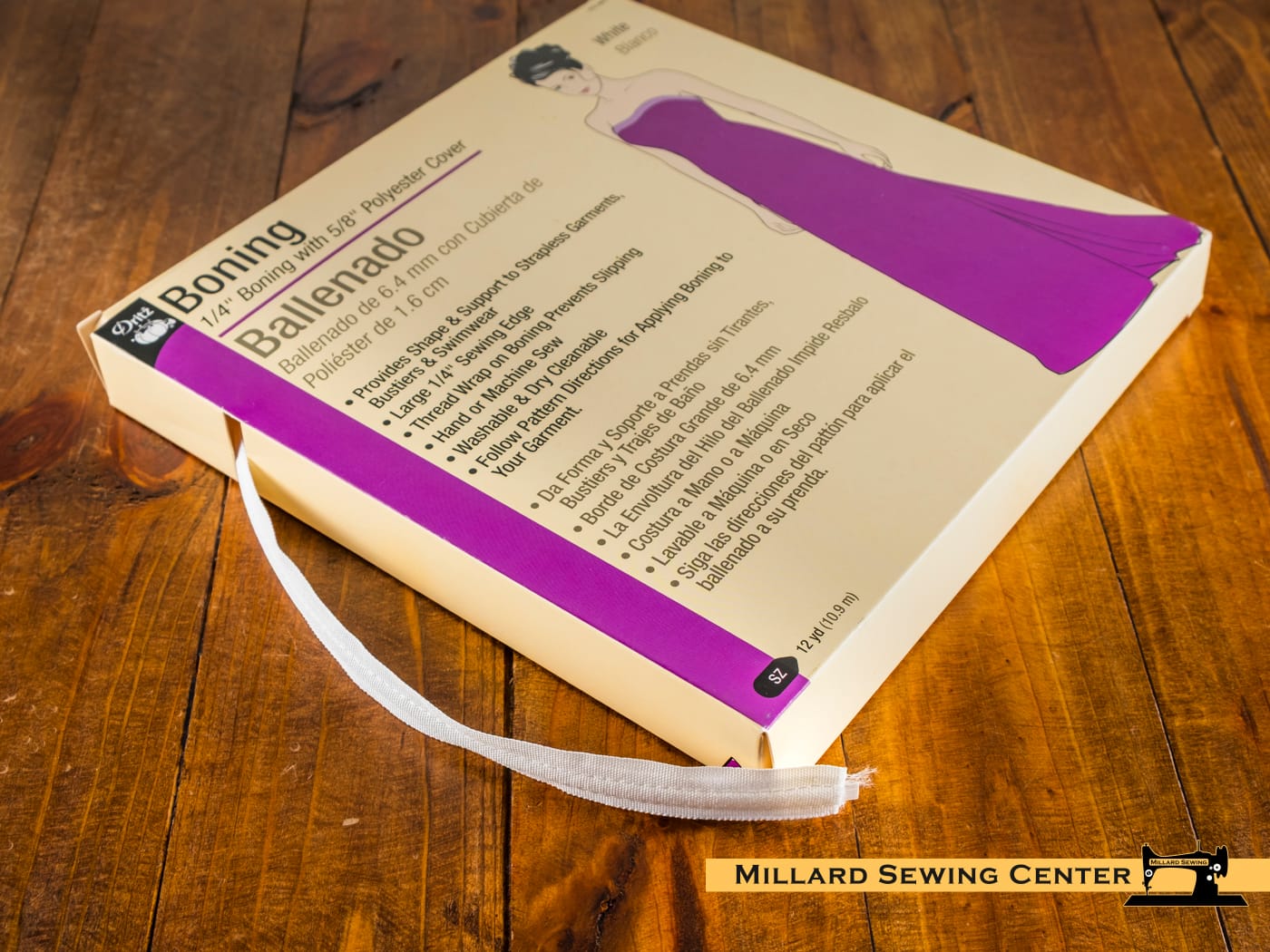 1/4" Boning with 5/8" Polyester Cover, Available in White and Black by Dritz - Image 4
