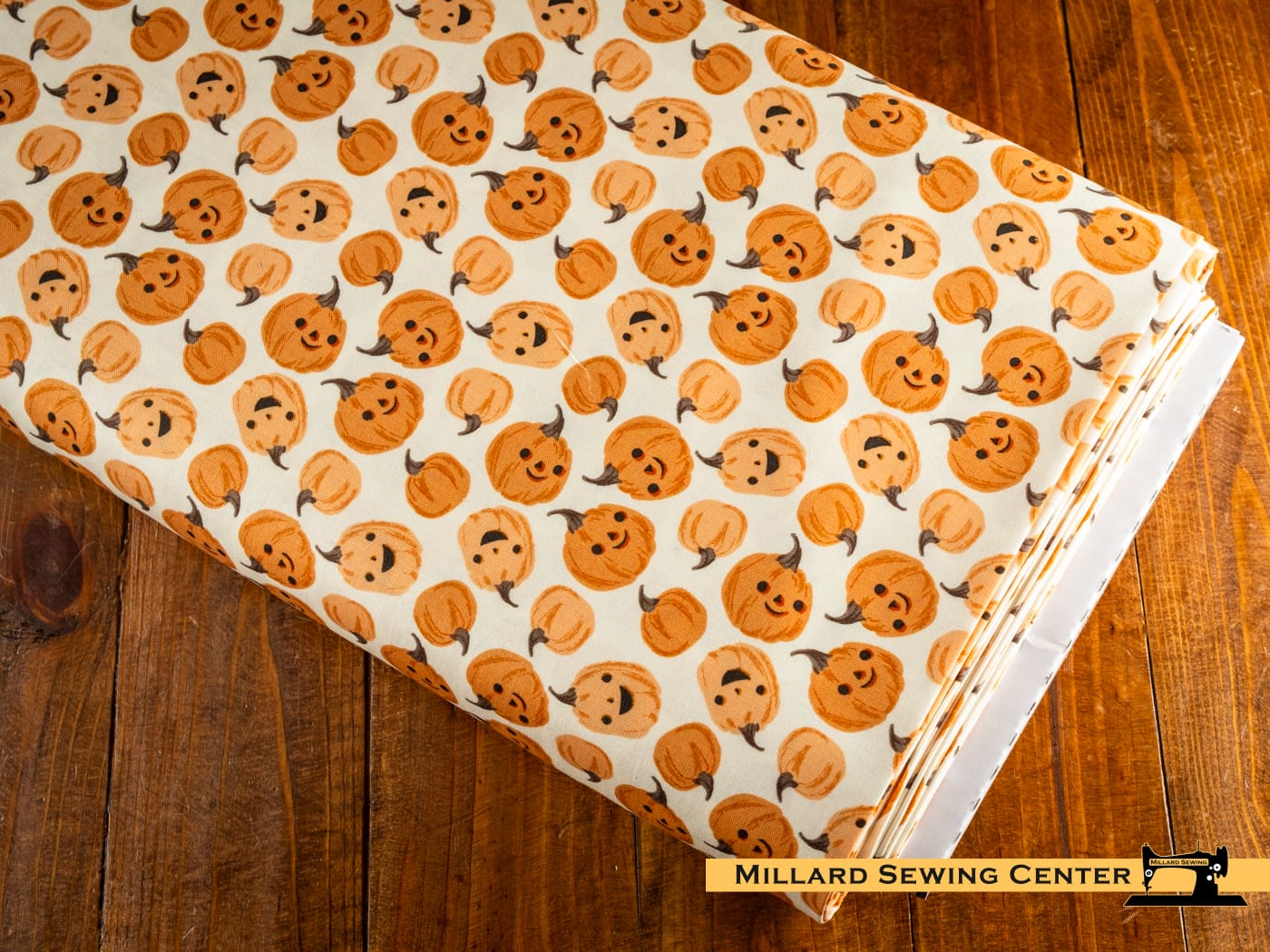 Cotton Fabric, 43"/44" Wide Frank and Friends in Pumpkins Cloud by Riley Blake