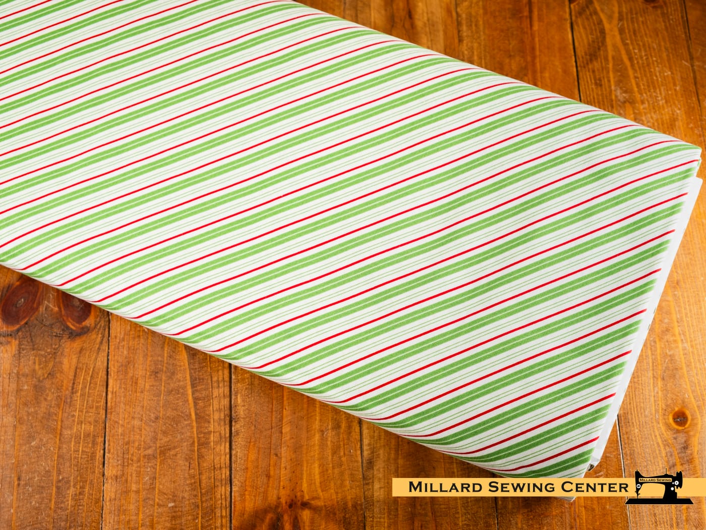 Cotton Fabric, 43"/44" Wide Claus & Co. in Candy Cane Stripes Multi by Riley Blake