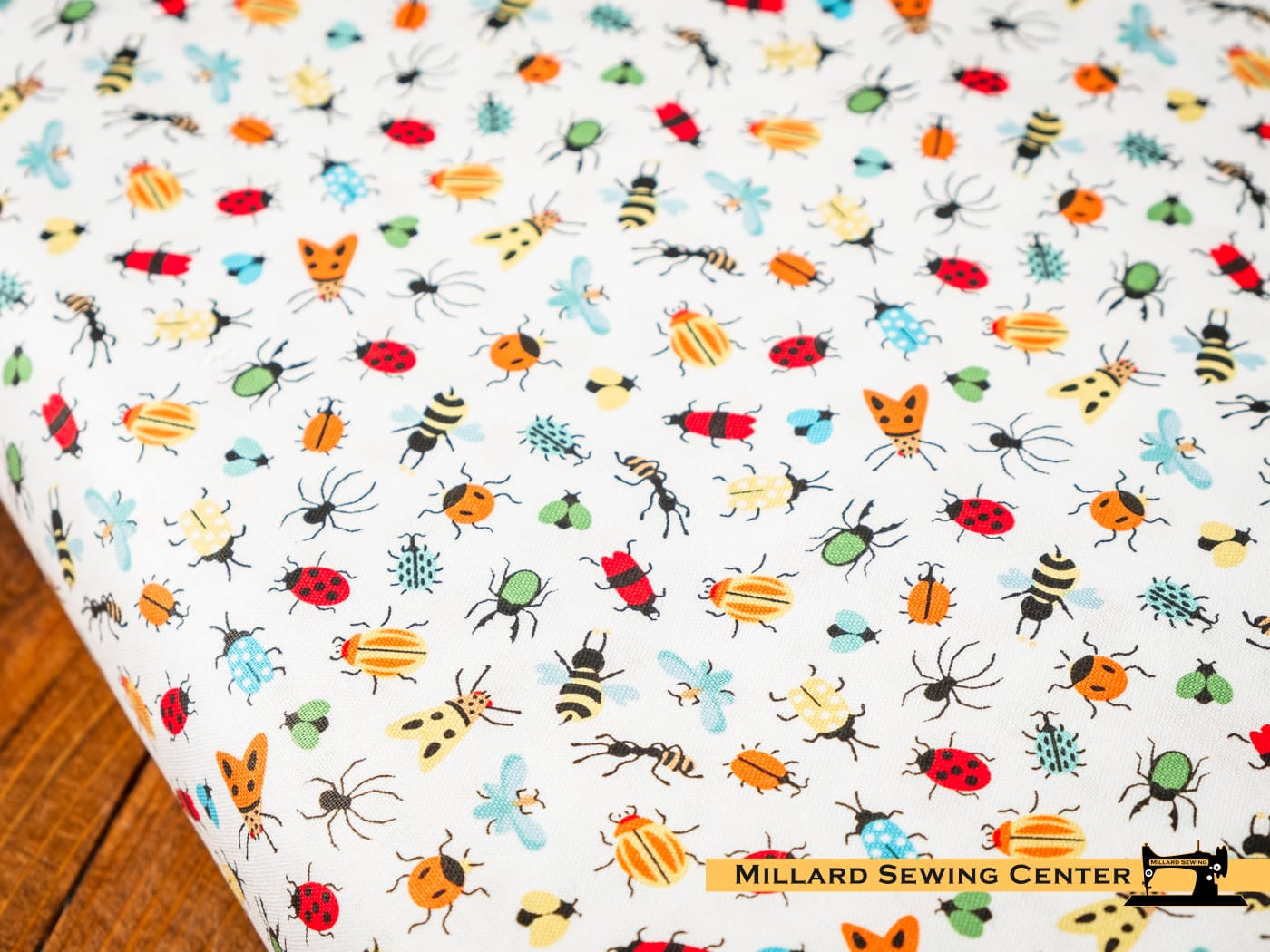 Cotton Fabric, 43"/44" Wide Happy Haven in Bug Life White by Riley Blake - Image 2