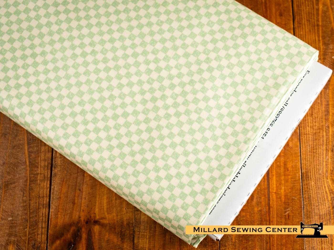 100% Cotton Fabric, 43"/44" Wide in Check Please! 1/4" Check on Ivory Sage by Riley Blake Designs