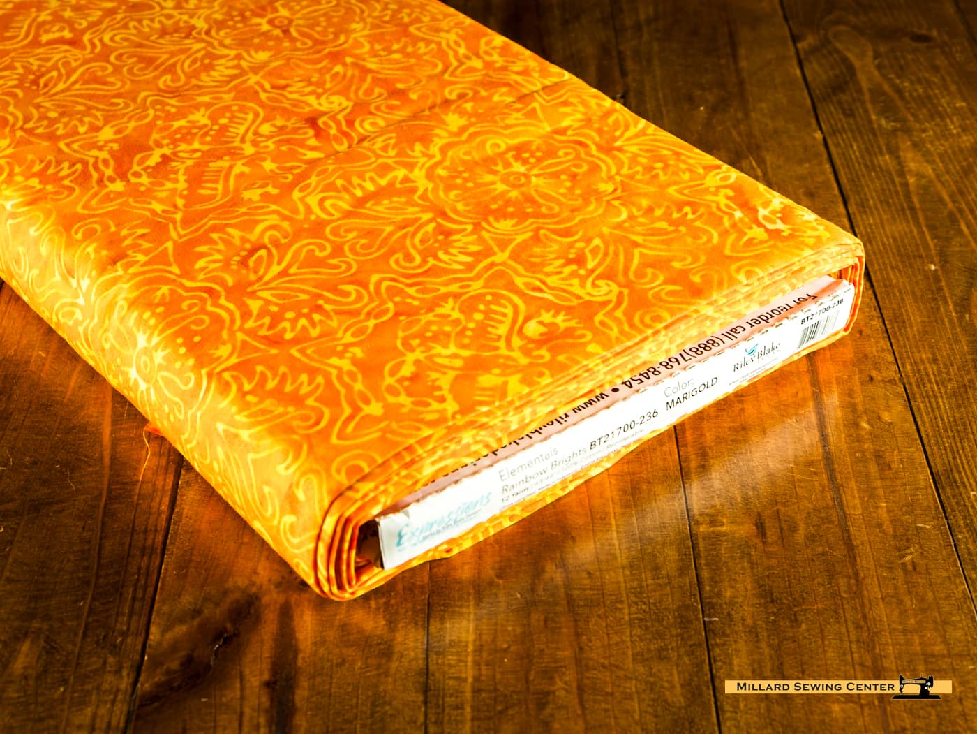 Cotton Fabric, 43"/44" Wide Expressions Batiks Elementals in Marigold by Riley Blake Designs