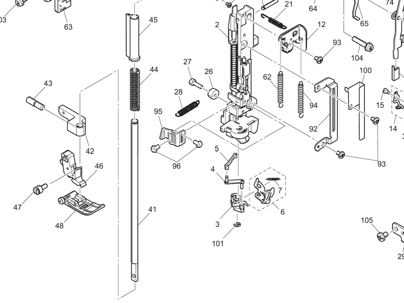 Bushing, Presser Bar Rack for Baby Lock & Brother Sewing Machines - Image 2