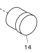 Zig Zag Width Dial for Elna Elnita EM16 Sewing Machines