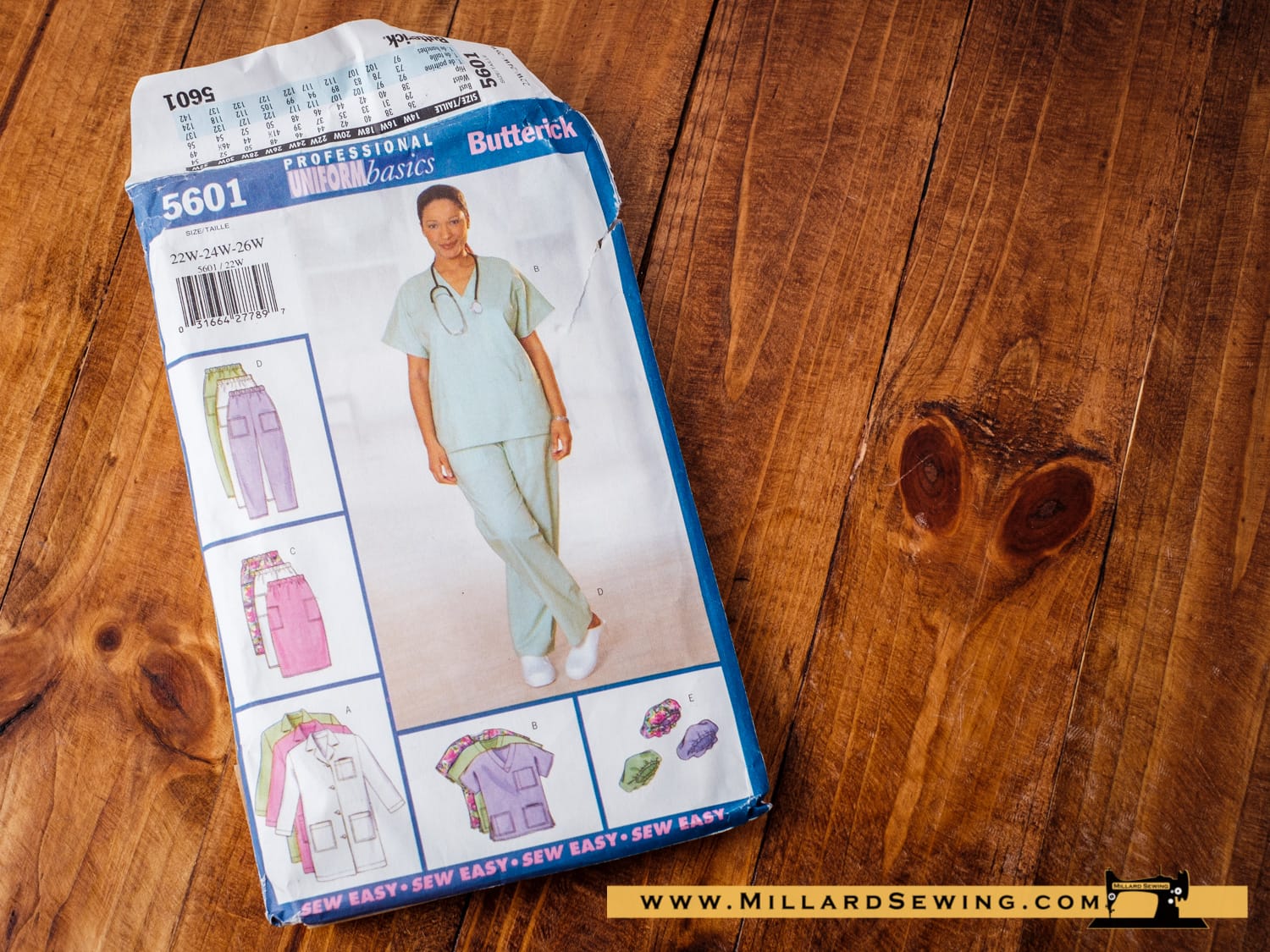 Butterick 5560 Uniform Pattern (1998), Scrubs
