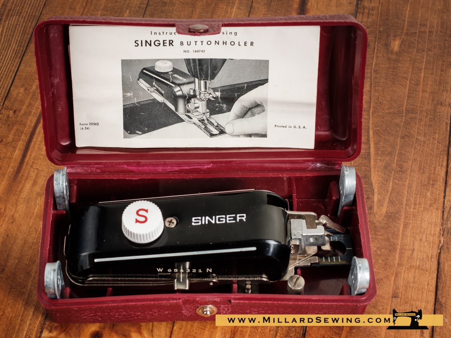 Buttonholer for Slant Needle Sewing Machines by Singer, Simanco #160743 - Image 2