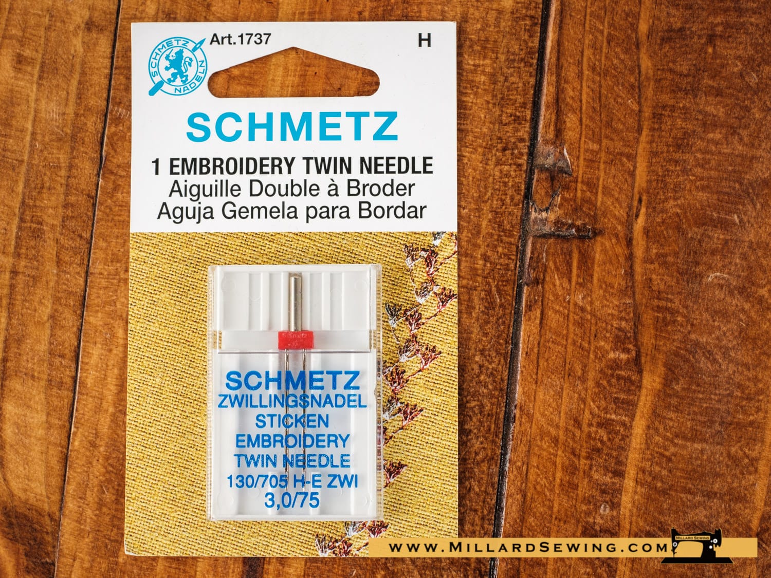 Embroidery Twin Needle 3.0/75