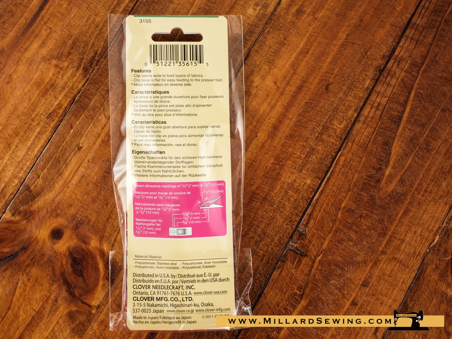 Fabric Clips by Clover in Red, Neon Green, or Multi Color Options - Image 3