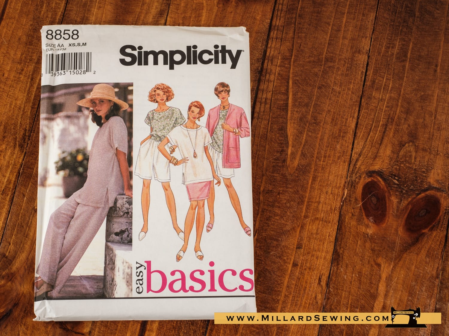 Simplicity8858(1994) Misses' Pants, Shorts, Skirt, Top & Cardigan