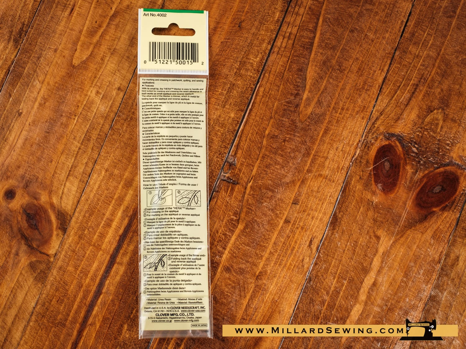 Crease Marking Tool, Mini Hera Marker by Clover - Image 2