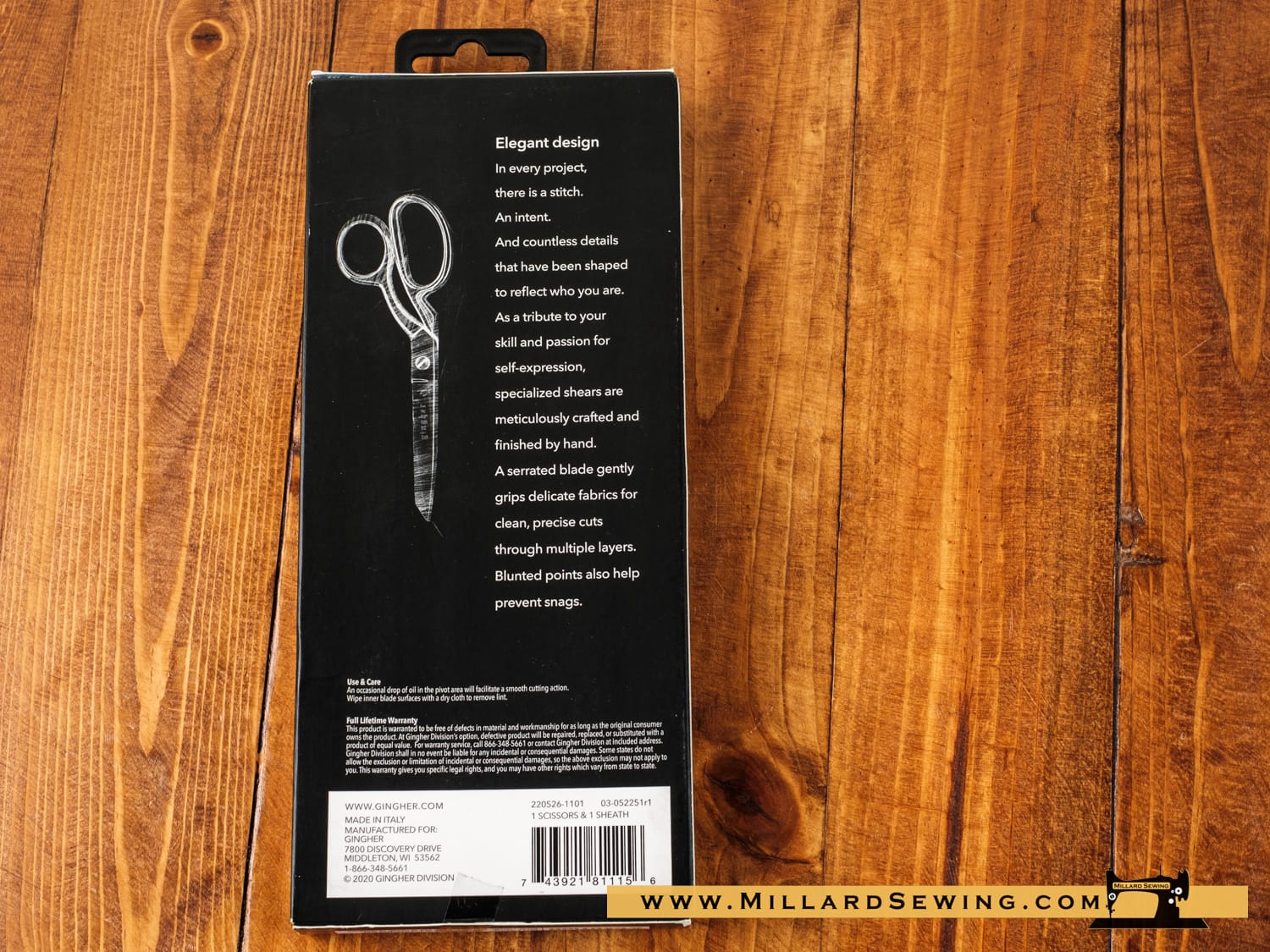 Scissors, 8" Knife Edge Dressmaker Shears By Gingher - Image 2