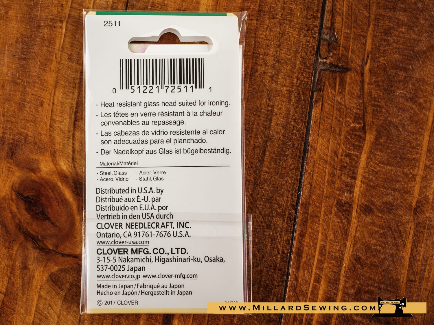 Pins, Glass Head, Marbled by Clover - Image 2