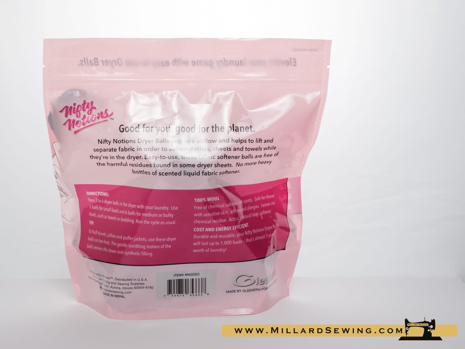 Dryer Balls, 100% Wool by Nifty Notions - Image 2