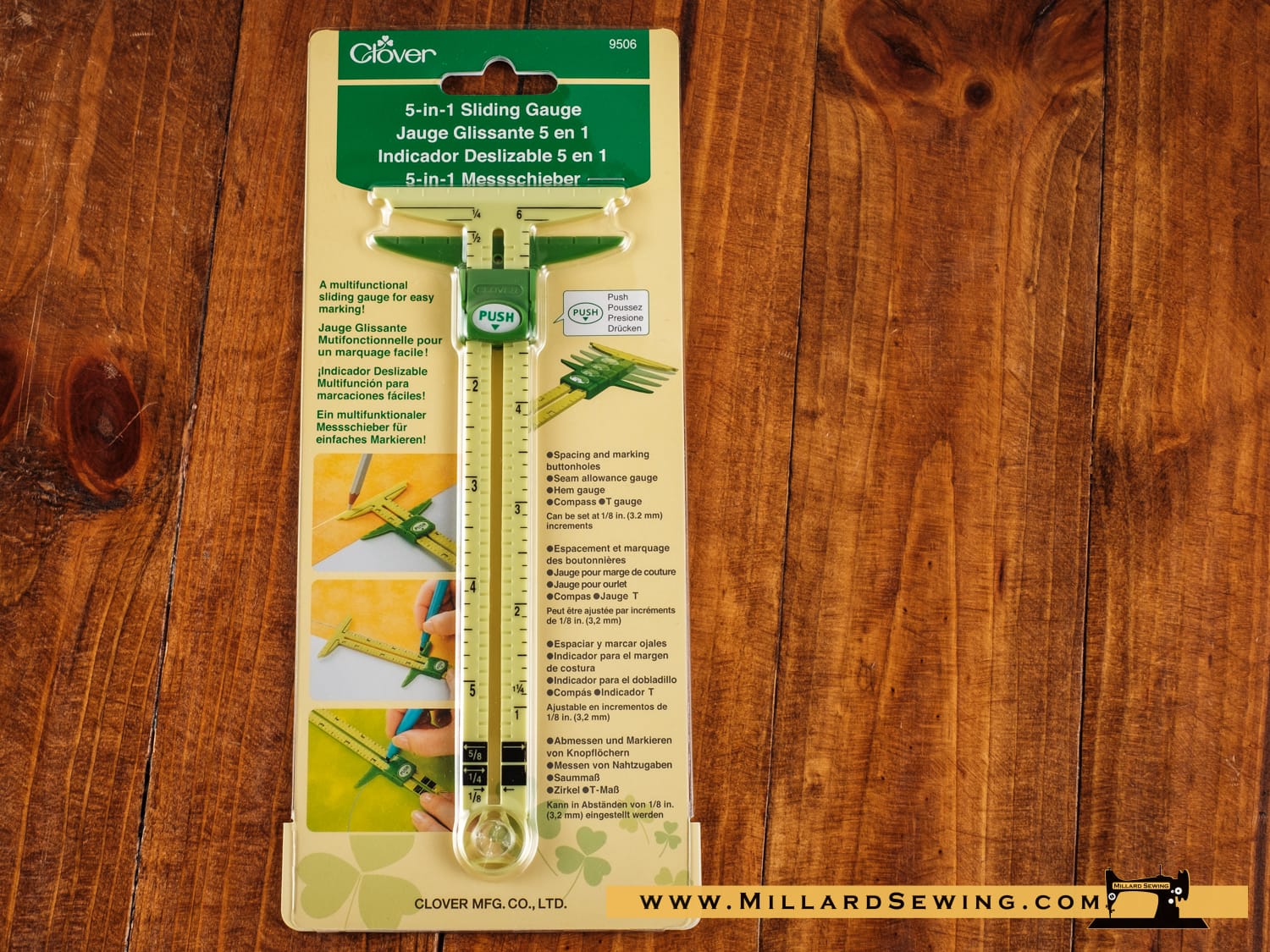 Gauge, 5-In-1 Sliding Type 6" by Nancy Zieman / Clover