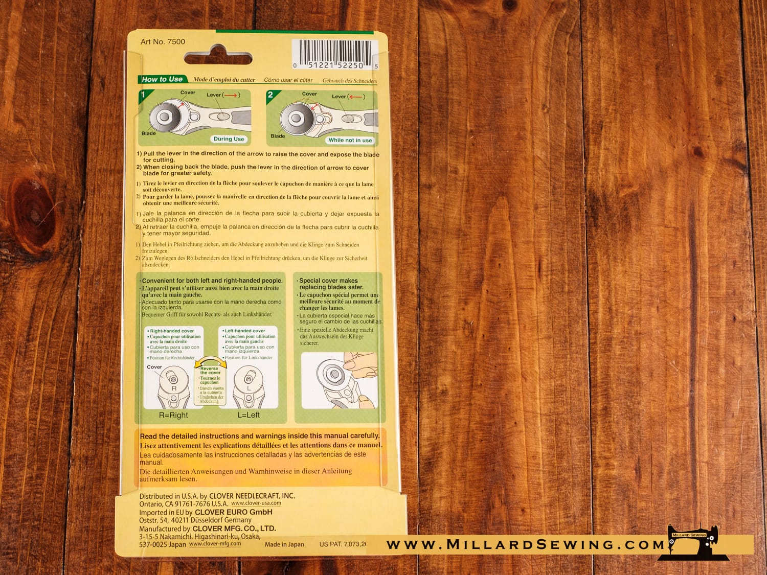 Rotary Cutter (45mm) with Soft Grip Handle by Clover - Image 2