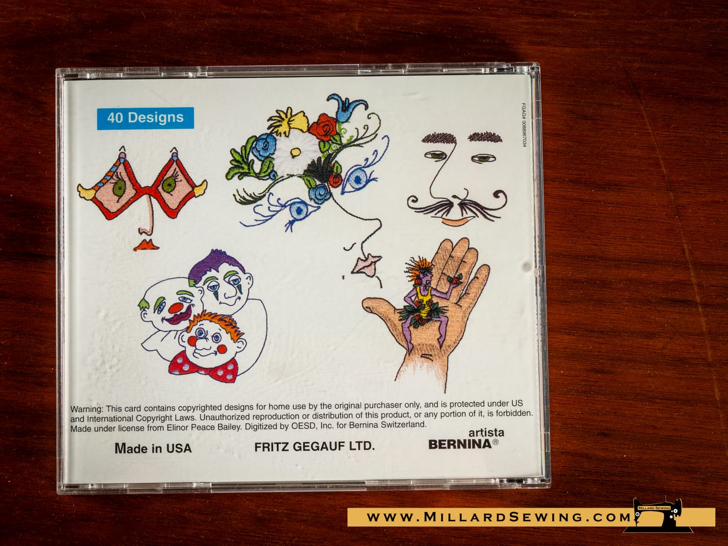 Embroidery Card for Bernina Artista Sewing Machines - Image 2