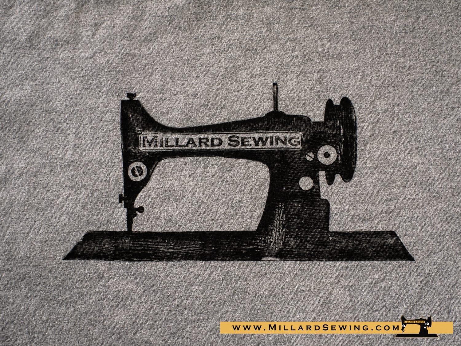 Ink Pressed T-Shirt, Millard Sewing Logo - Image 3