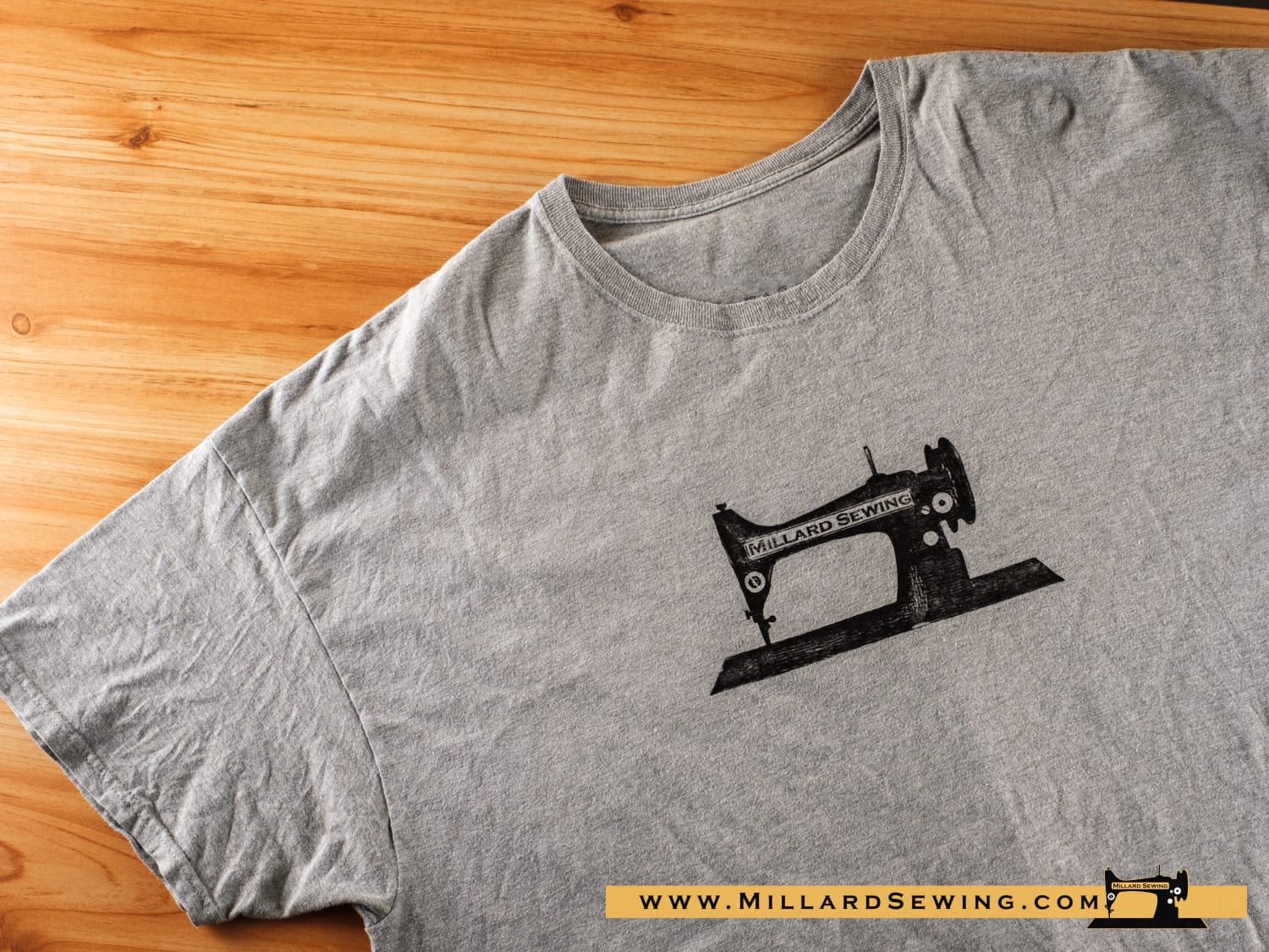Ink Pressed T-Shirt, Millard Sewing Logo