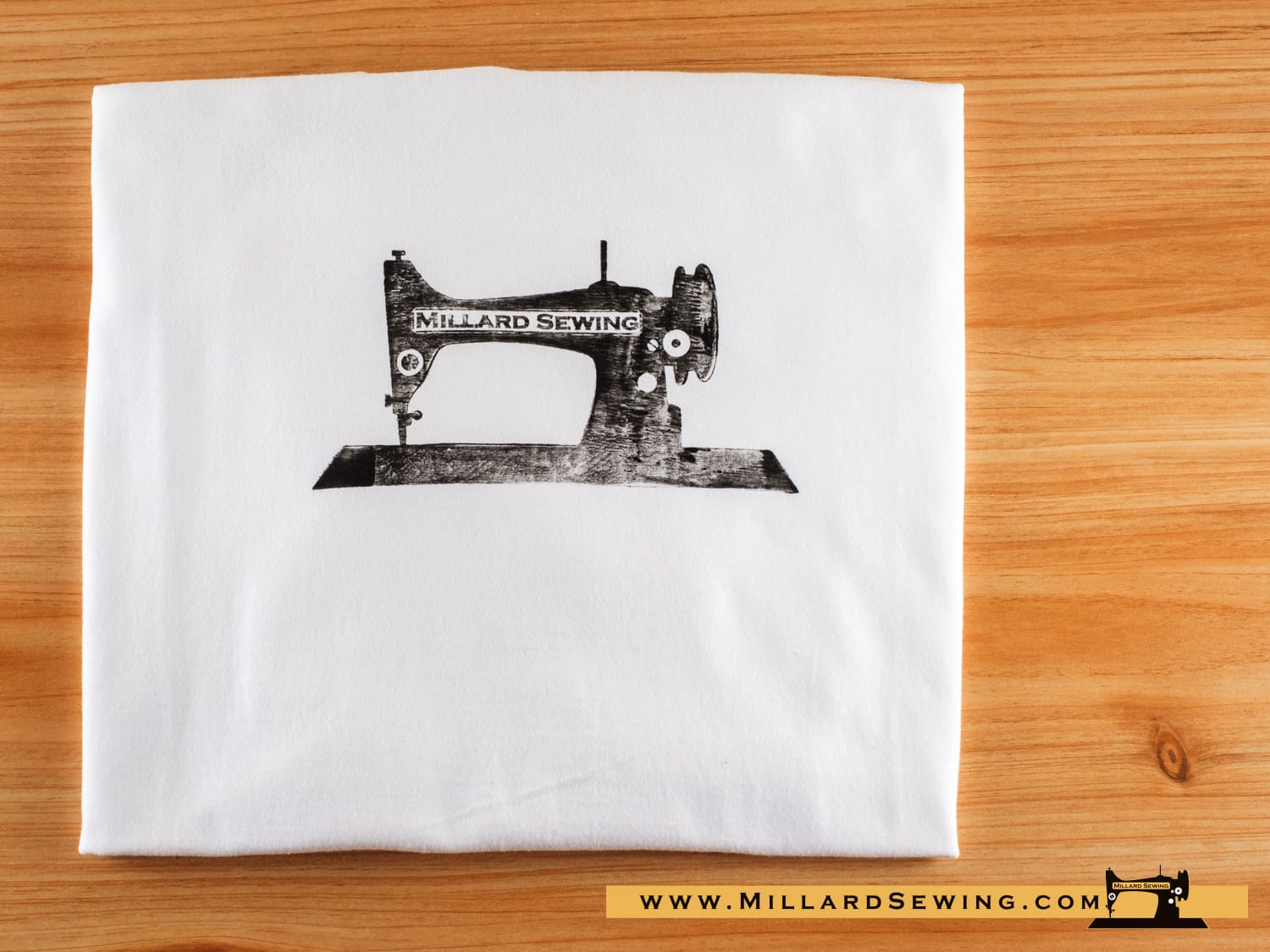 Ink Pressed T-Shirt, Millard Sewing Logo - Image 5