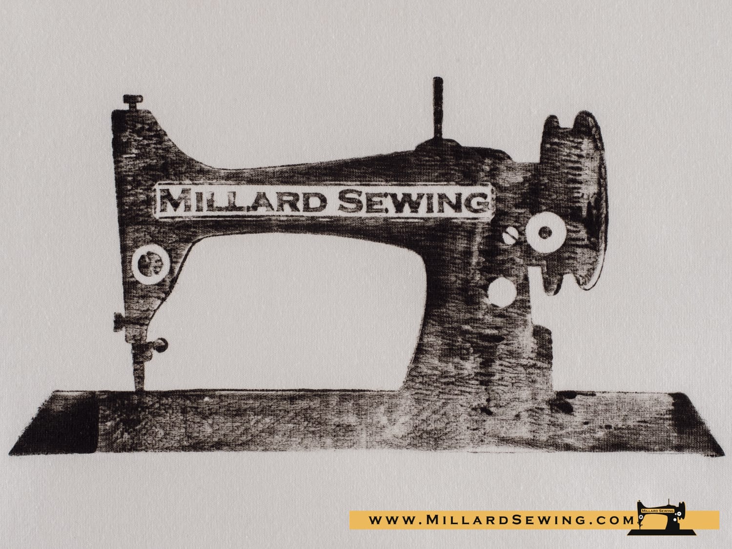 Ink Pressed T-Shirt, Millard Sewing Logo - Image 4