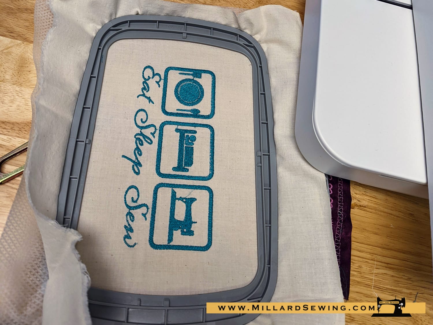 Embroidery Design, Eat Sleep Sew Free Download - Image 2