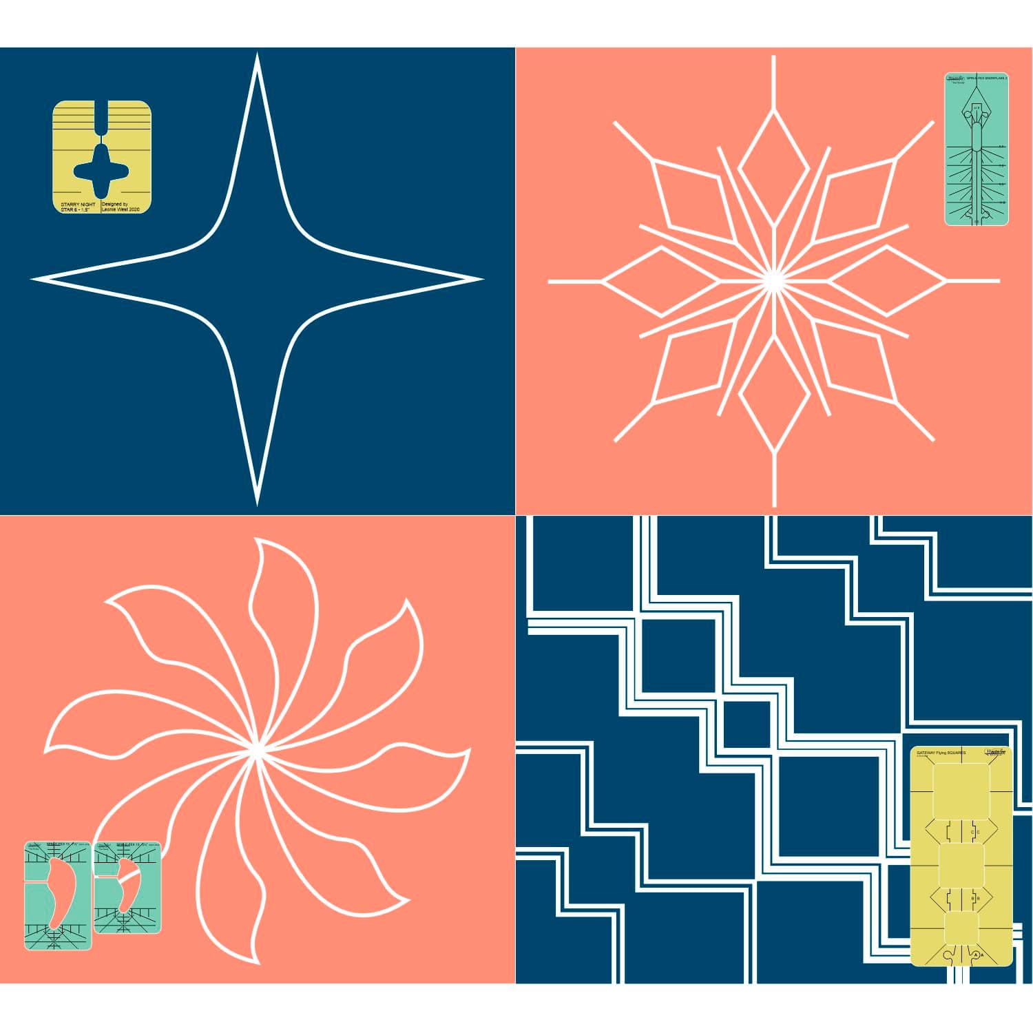 Quilting Template Set, Mrs. Claus Set by Westalee Design