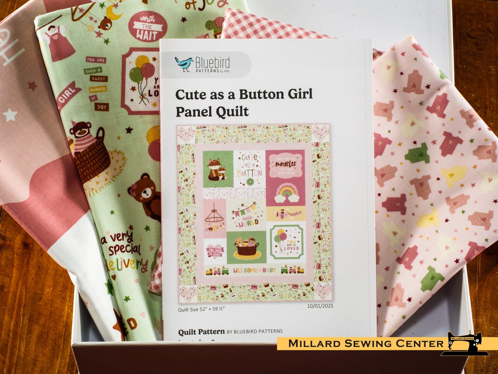 Quilt Kit, Cute as a Button Girl Panel by Riley Blake Designs - Image 2