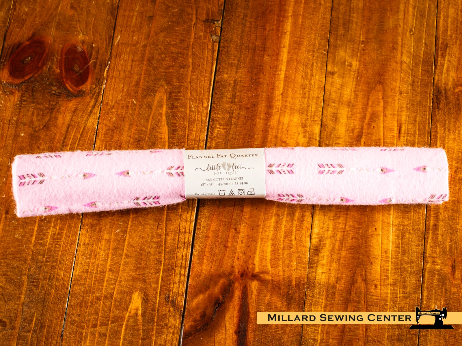 Cotton Fabric, Fat Quarter Single, Assorted Flannel Prints in Pinks by Little Feet Boutique - Image 3