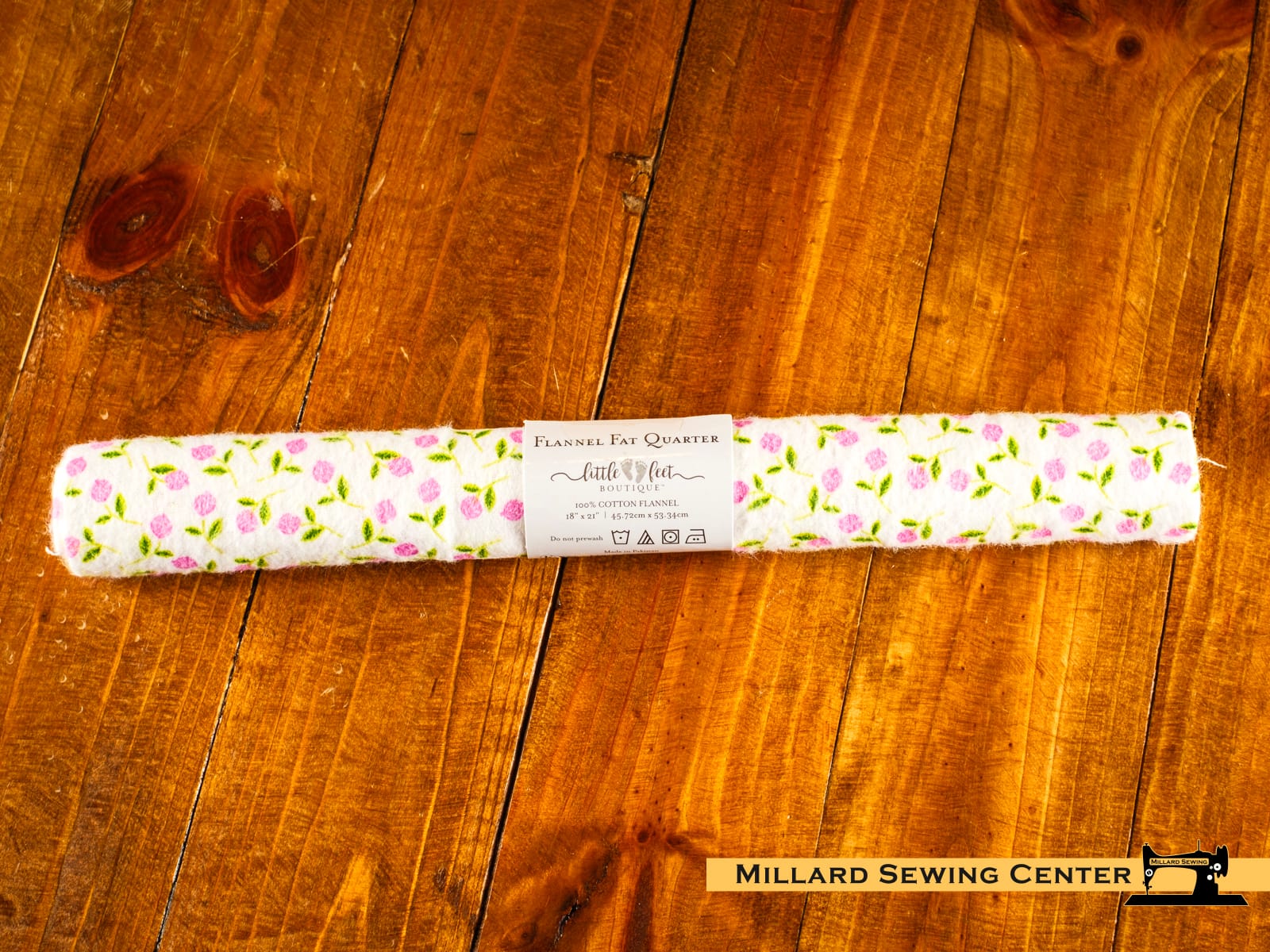 Cotton Fabric, Fat Quarter Single, Assorted Flannel Prints in Pinks by Little Feet Boutique - Image 2