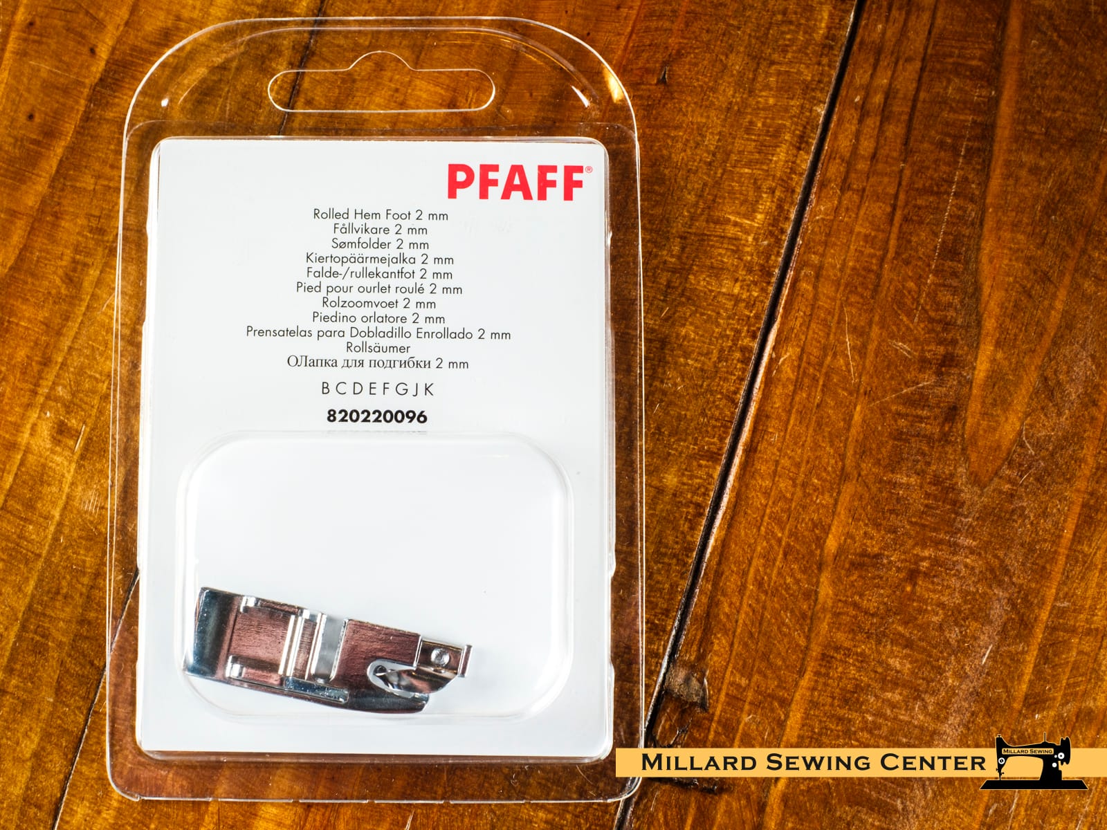 Rolled Hem Foot (2mm) for Pfaff Sewing Machines