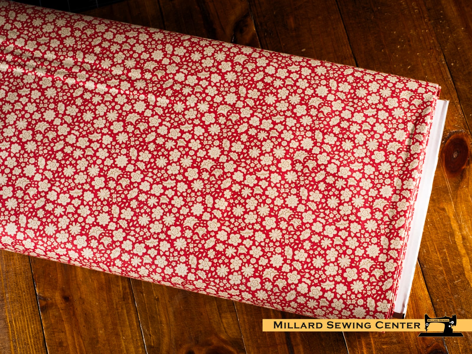 Cotton Fabric, 44" Wide in Carla Red by Tilda