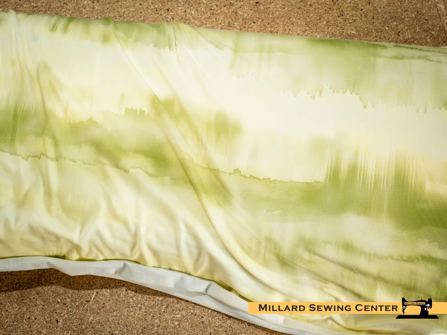 Apparel Fabric, 58/60" Double Brushed Poly Prints in Green Tie Dye by Riley Blake Designs - Image 2