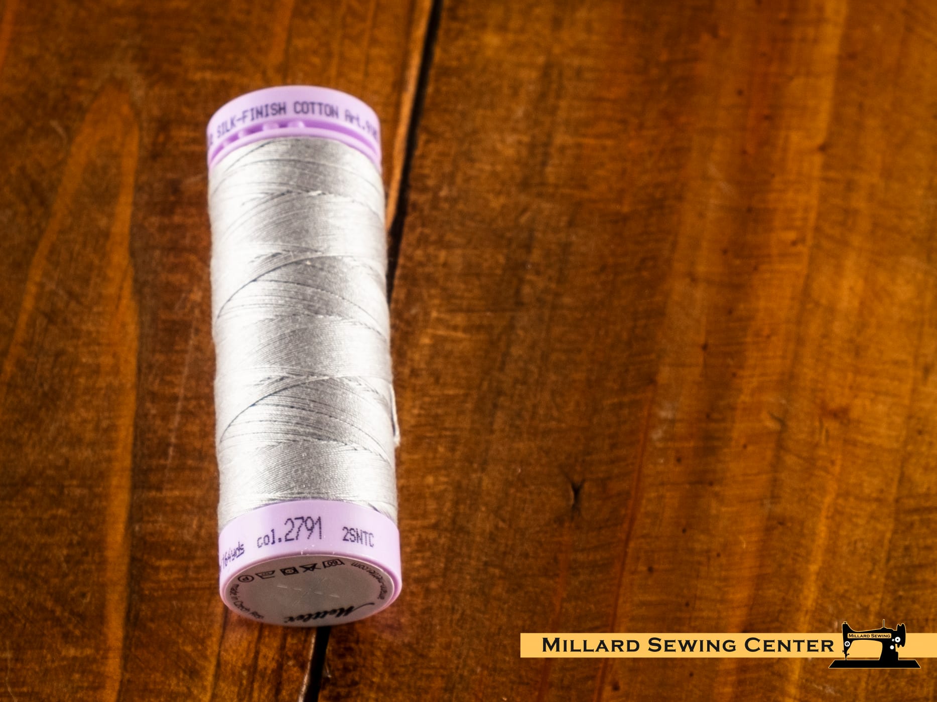 Silk Finish 50wt Mercerized Cotton Sewing Thread in 2791 Ash by Mettler
