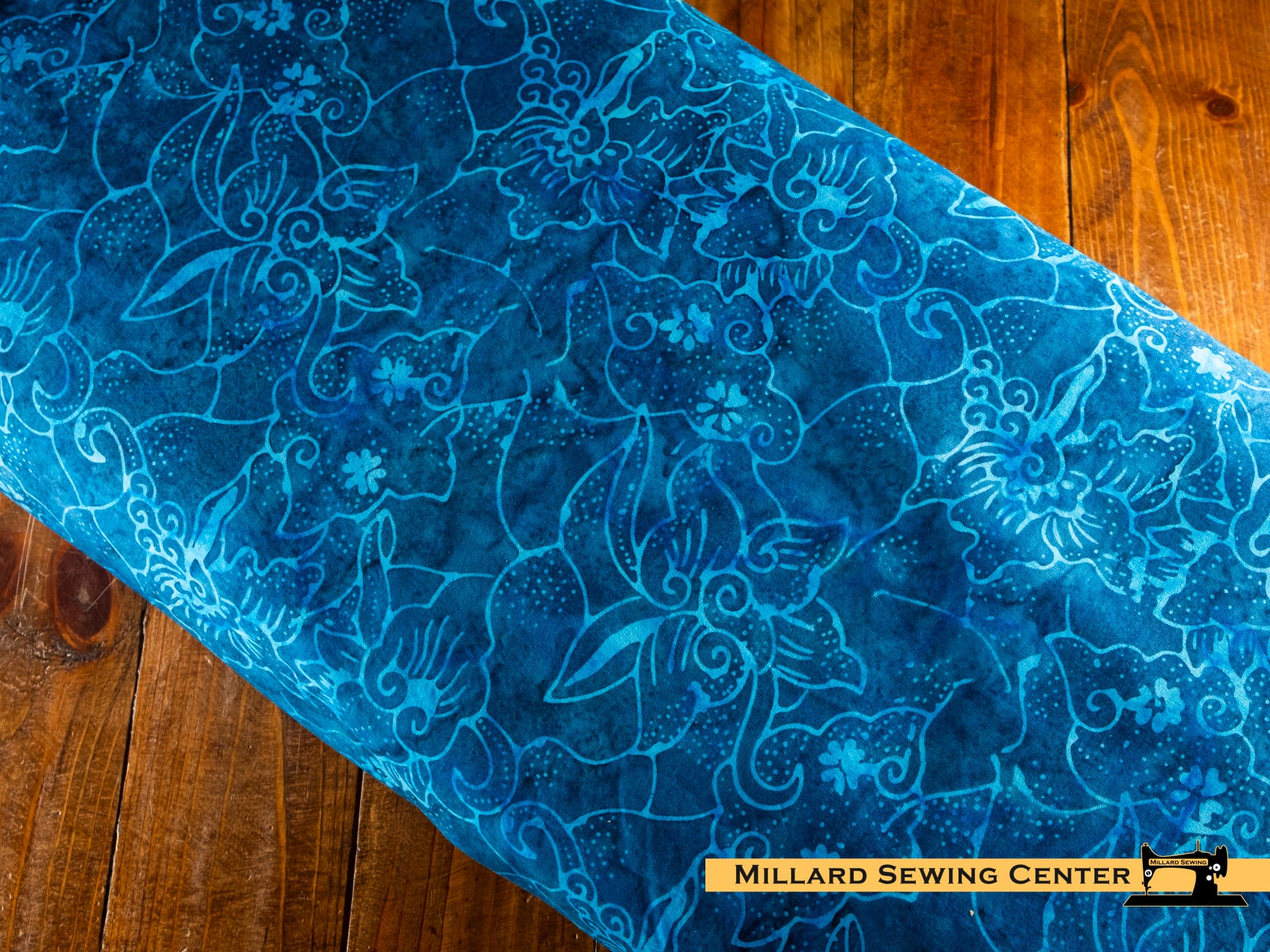 Cotton Fabric, 107"/108" Wide Back Batiks in Vibrant Pointillism Bluejay by Riley Blake