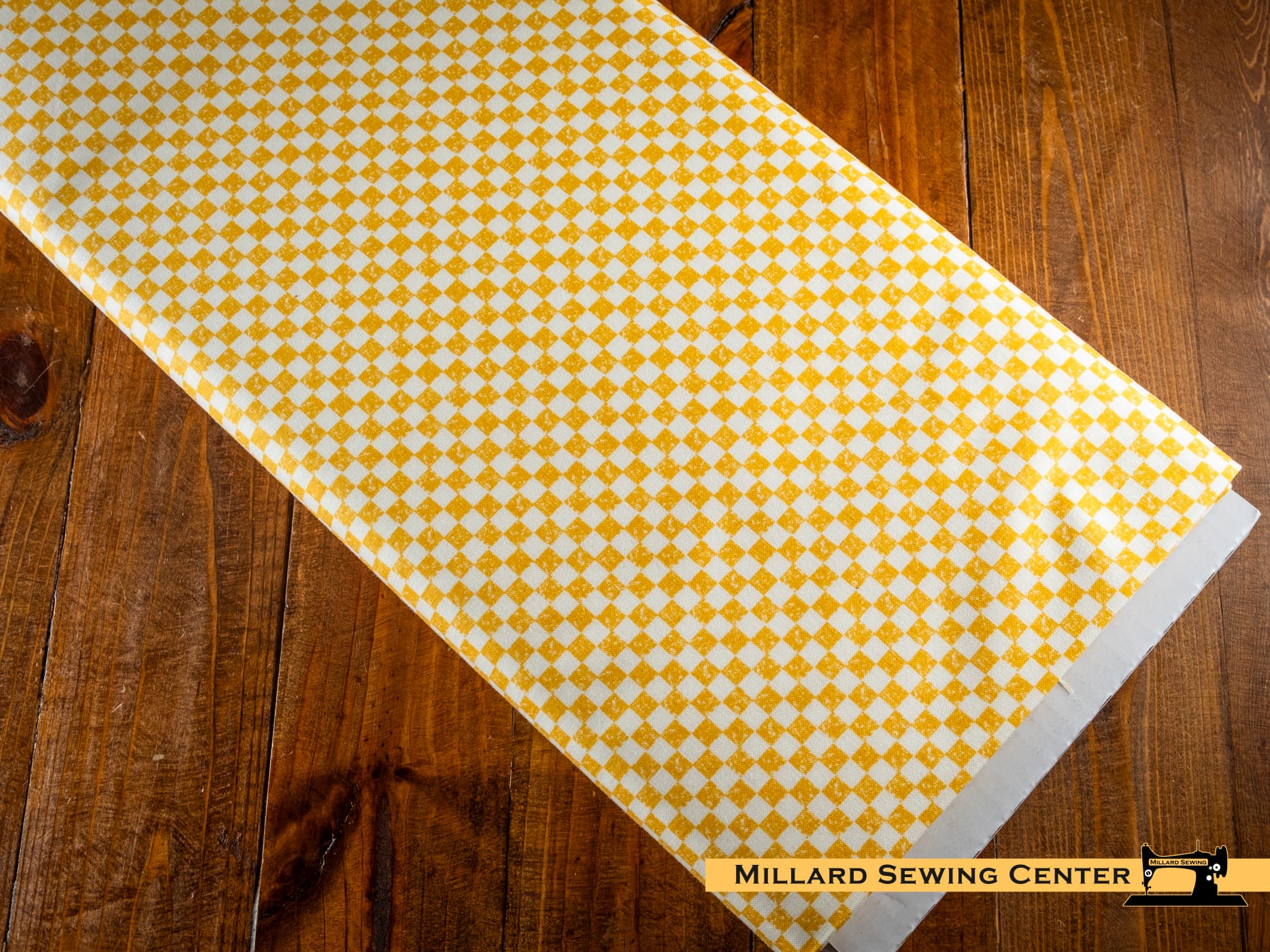 100% Cotton Fabric, 43"/44" Wide in Check Please! 1/4" Check Mustard by Riley Blake Designs