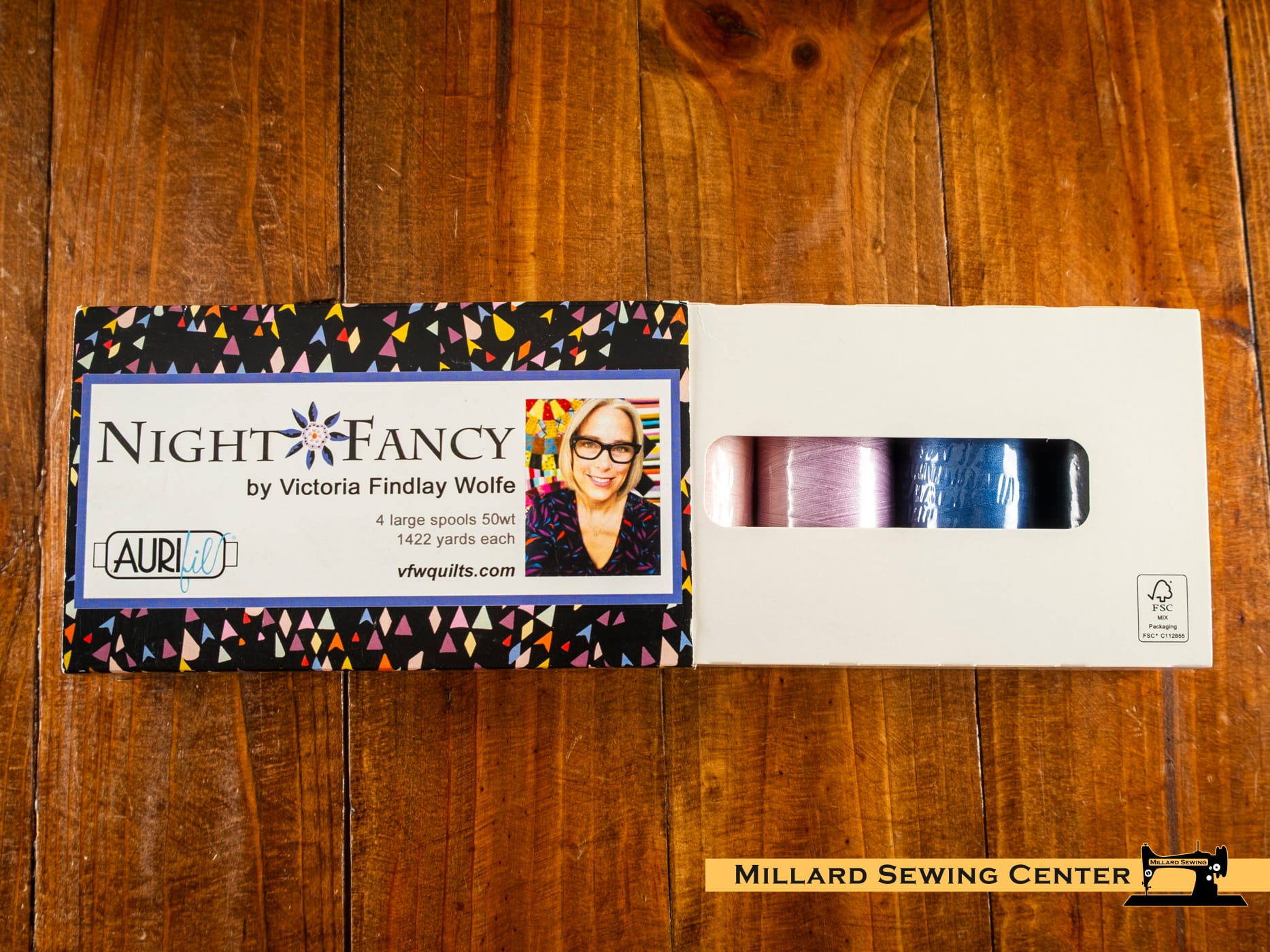 Night Fancy by Victoria Findlay Wolfe, 50wt Cotton Thread Set by Aurifil