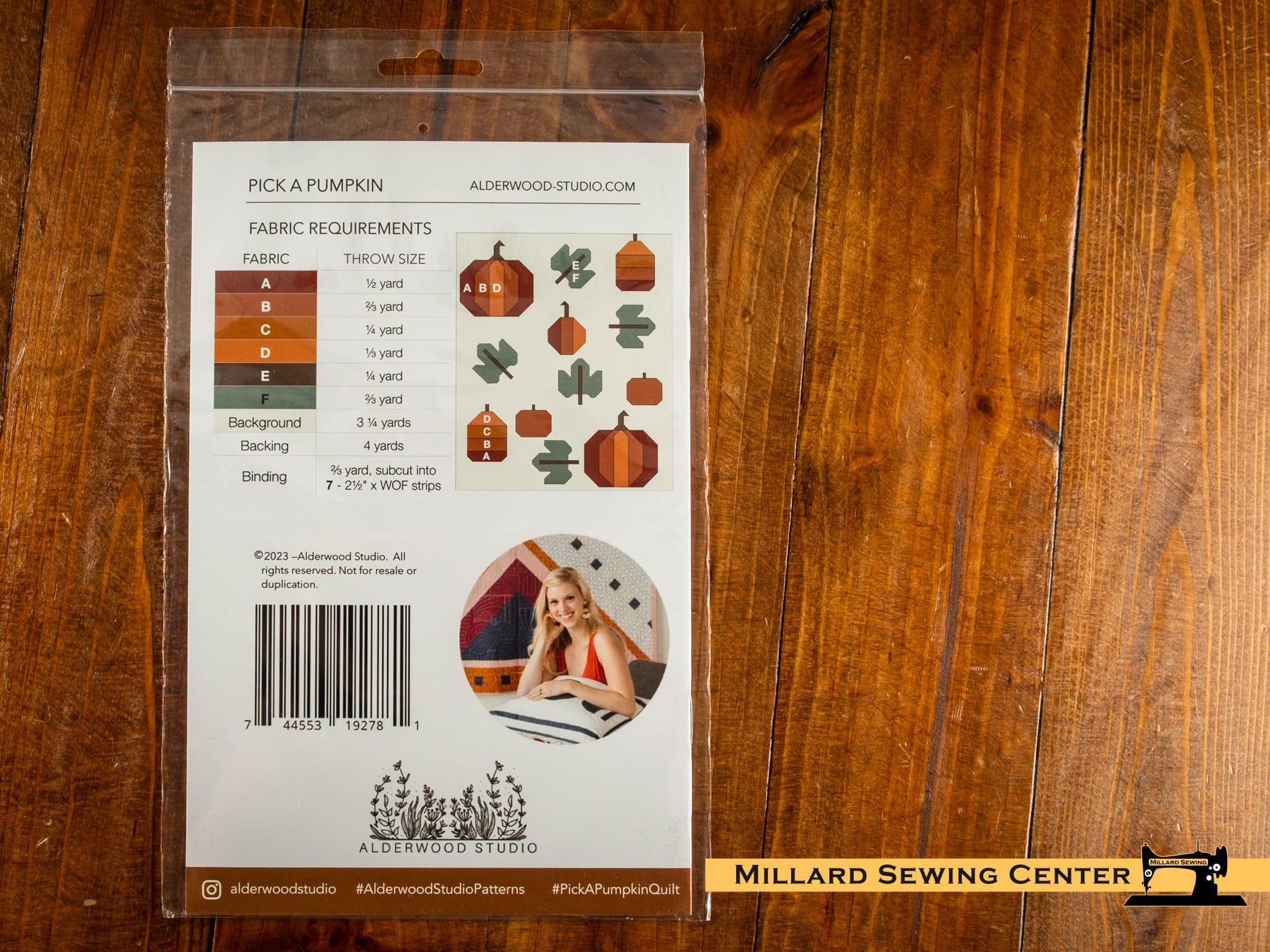 Pick A Pumpkin Quilt Pattern by Alderwood Studios for Riley Blake Designs - Image 2