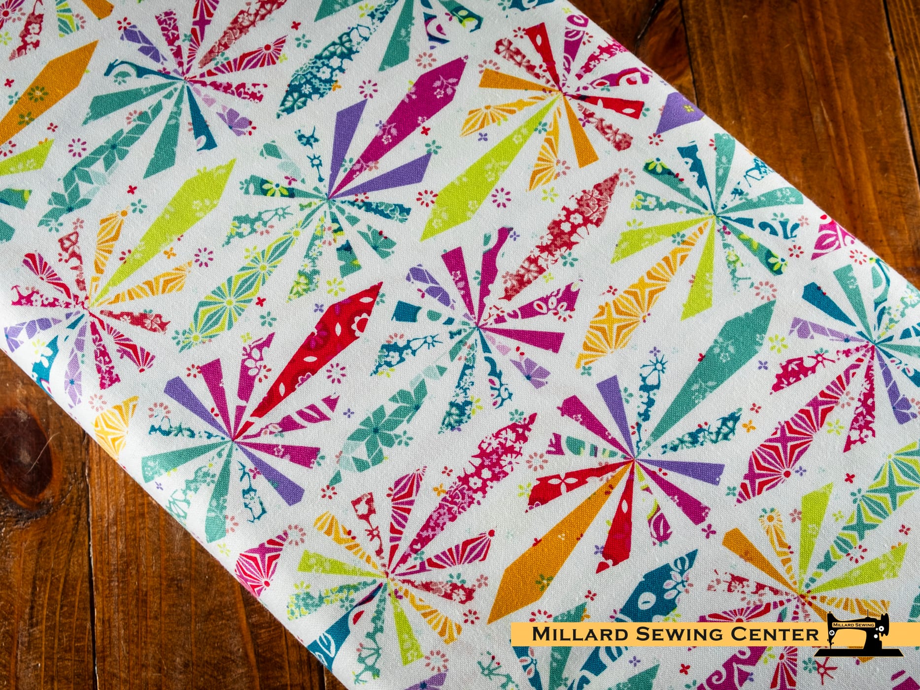 Cotton Fabric, 43"/44" Wide Chasing Rainbows in Cheater Print Multi by Riley Blake