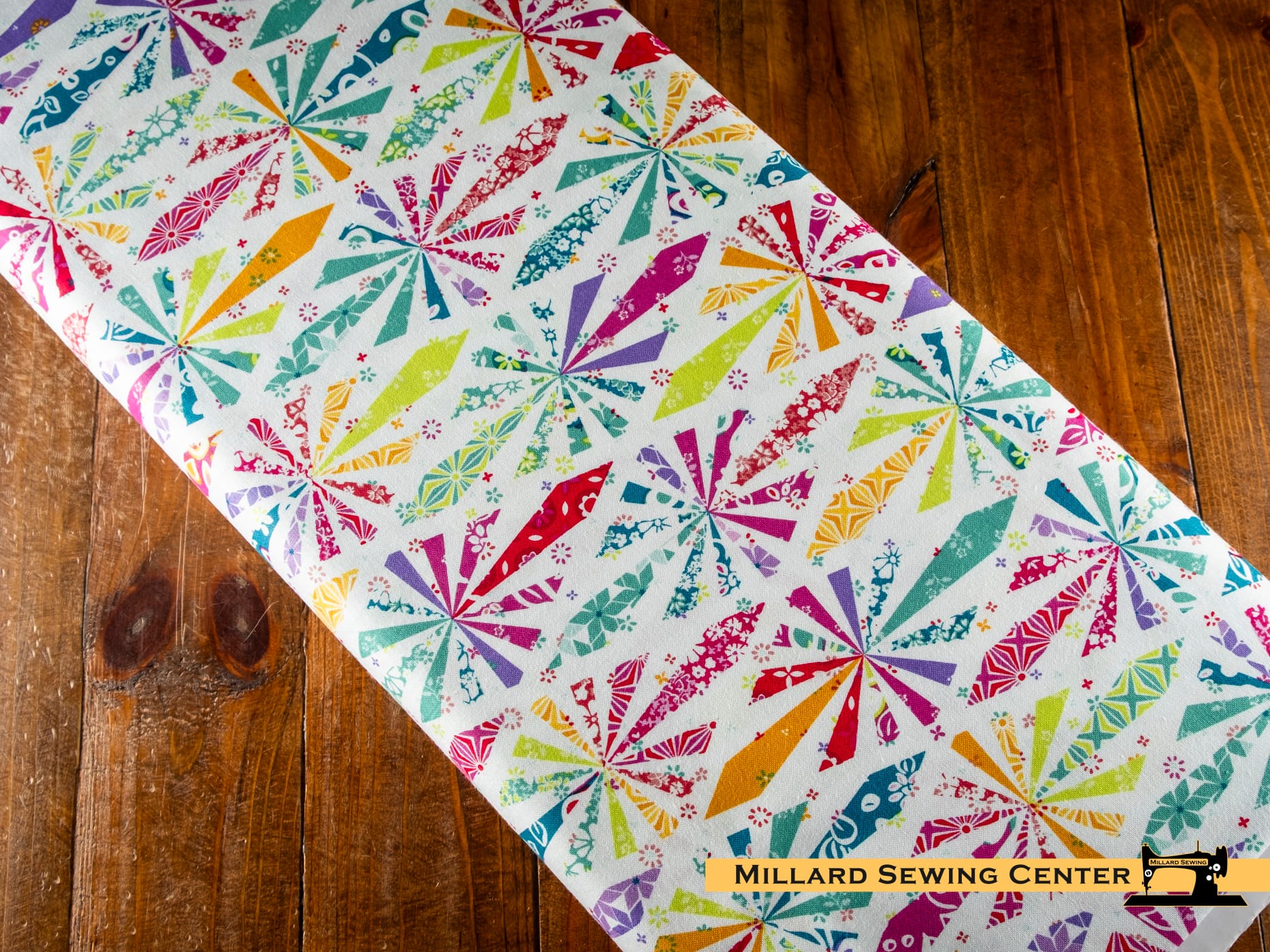 Cotton Fabric, 43"/44" Wide Chasing Rainbows in Cheater Print Multi by Riley Blake - Image 2