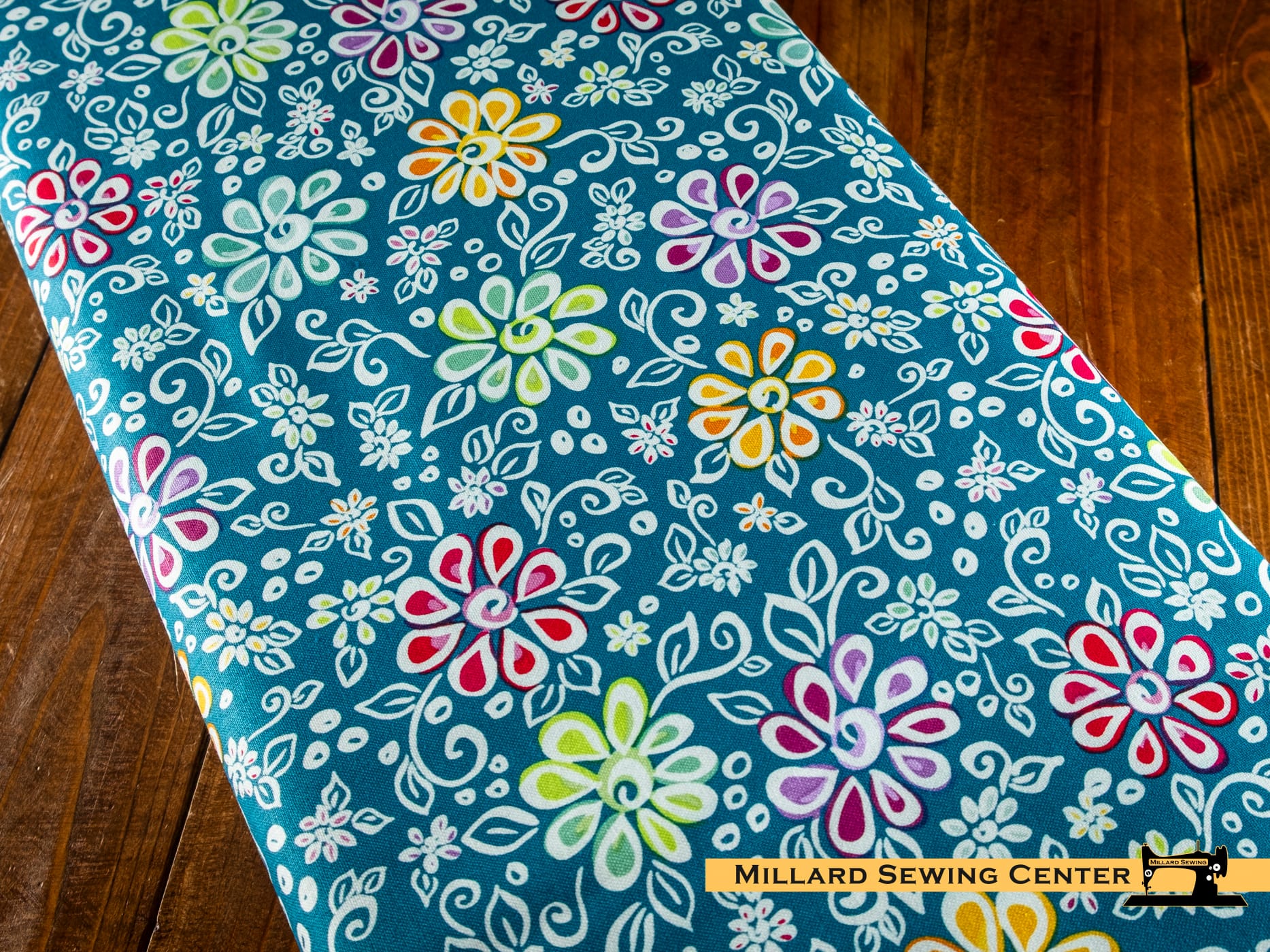 Cotton Fabric, 43"/44" Wide Chasing Rainbows in Main Paradise by Riley Blake - Image 2