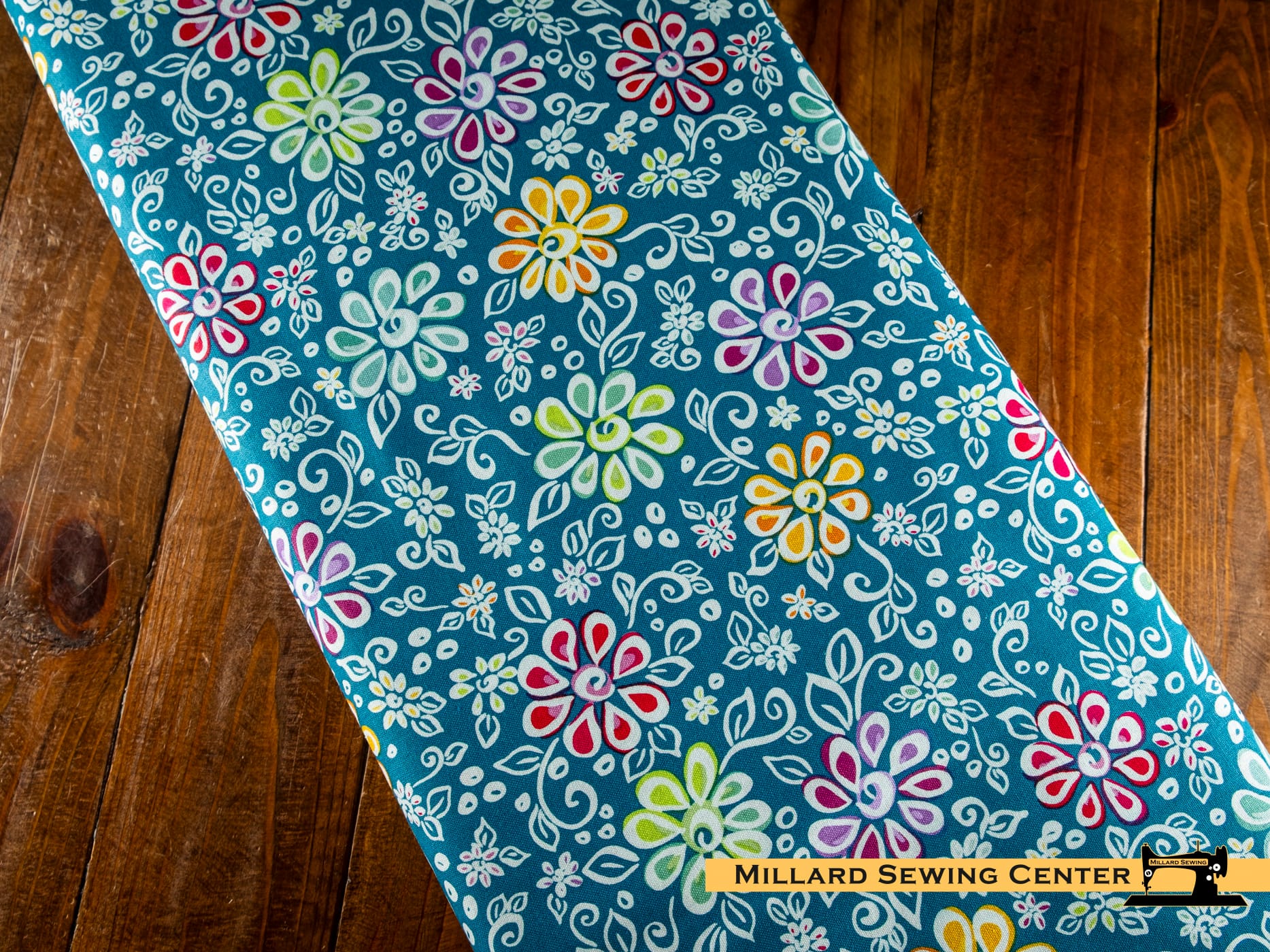 Cotton Fabric, 43"/44" Wide Chasing Rainbows in Main Paradise by Riley Blake